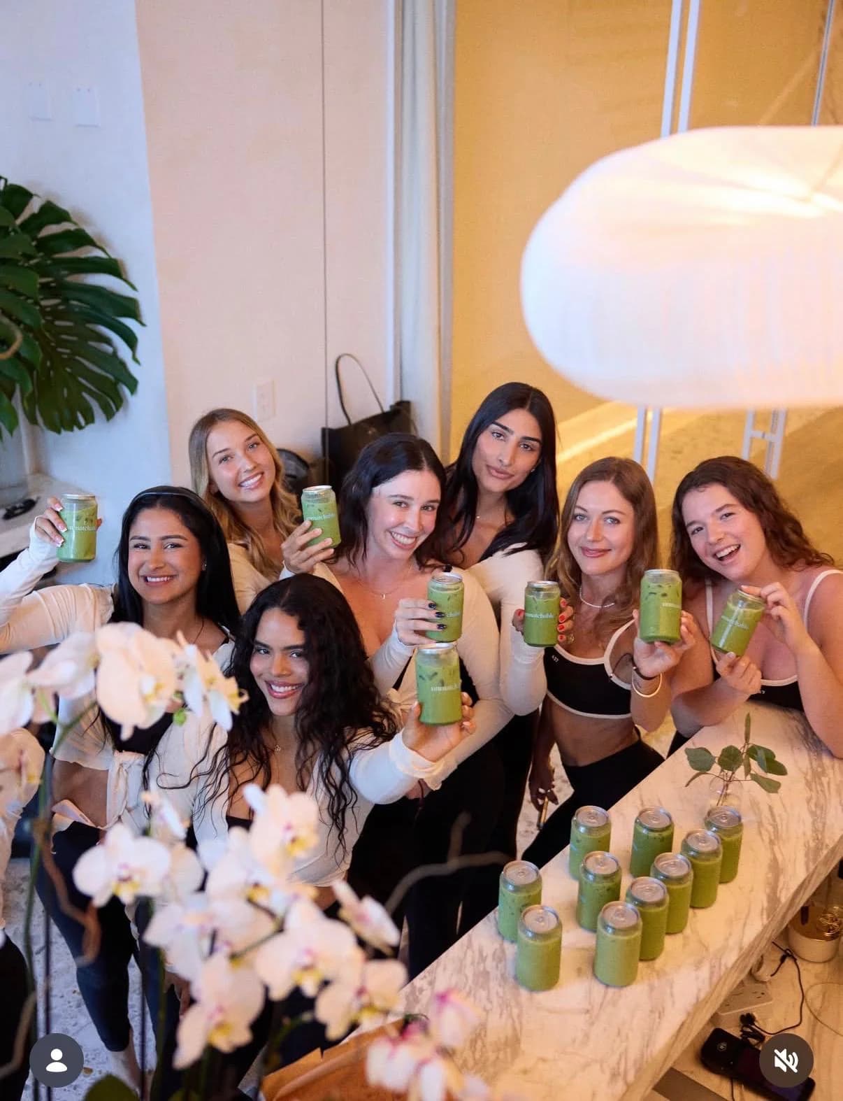 The Unmatchable community enjoying matcha together in Miami